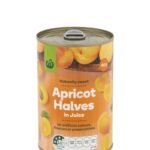 WOOLWORTHS APRICOT HALVES IN JUICE 410G